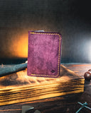 Leather wallet, purple wallet, laker wallet