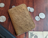 Leather vertical wallet